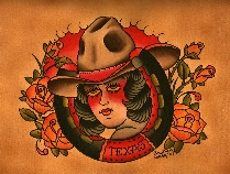 Cowgirl Horseshoe - Canvas Giclee