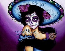 The Blue Sombrero - Canvas Giclee