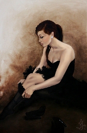 Black Ballerina - Canvas Giclee