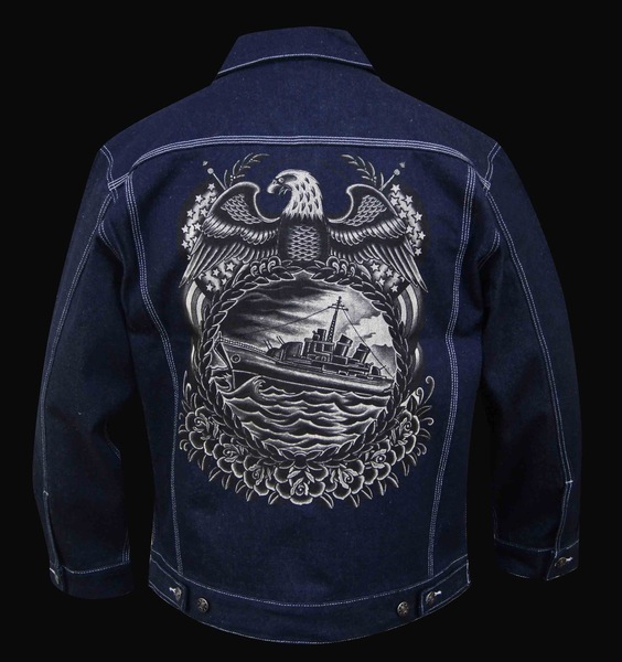 Mens Battleship Denim Jacket